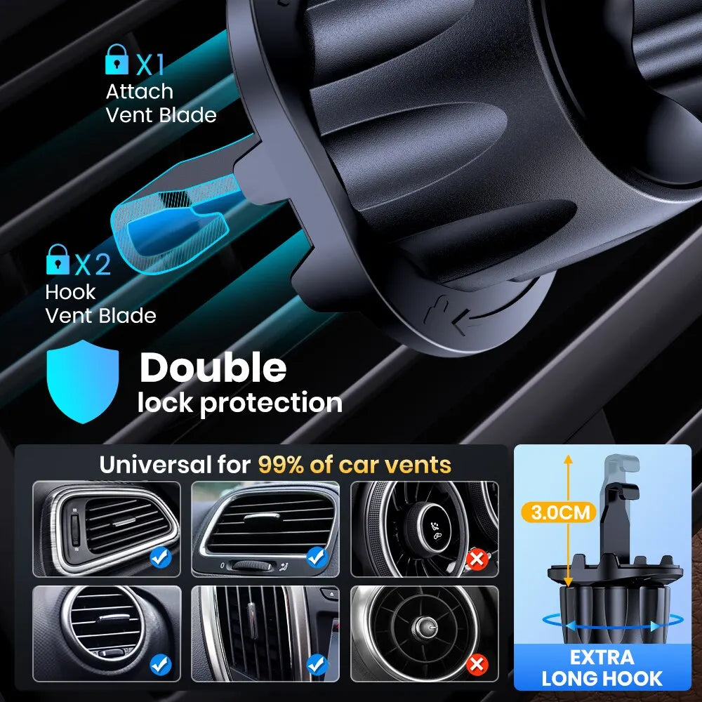 Soporte Magnético TOPK para celular de auto, 6 Imanes N52 y Rotación 360°