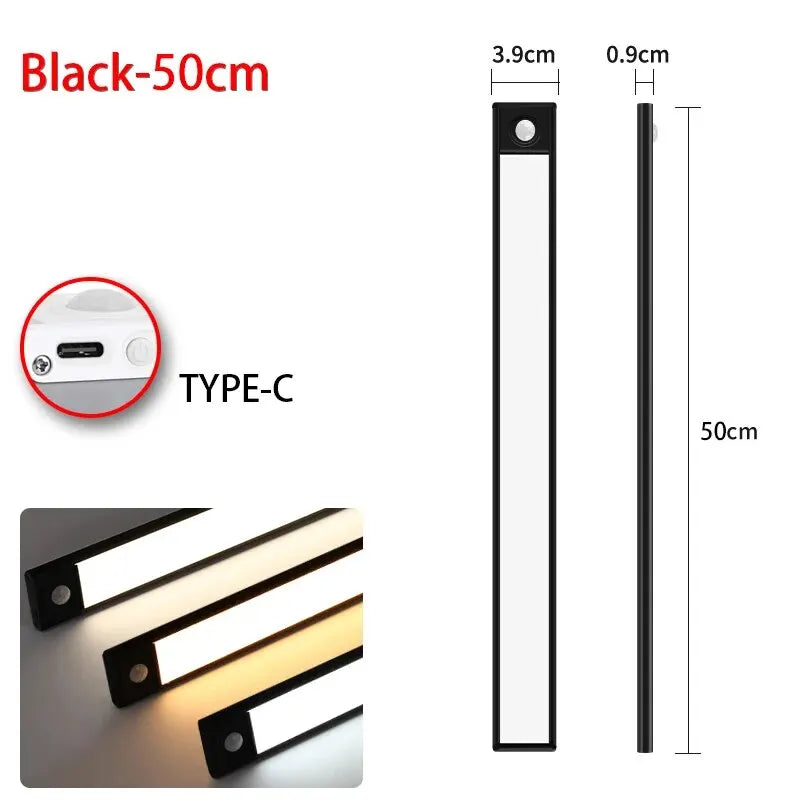 Luz LED Recargable USB con Sensor de Movimiento 50 cm