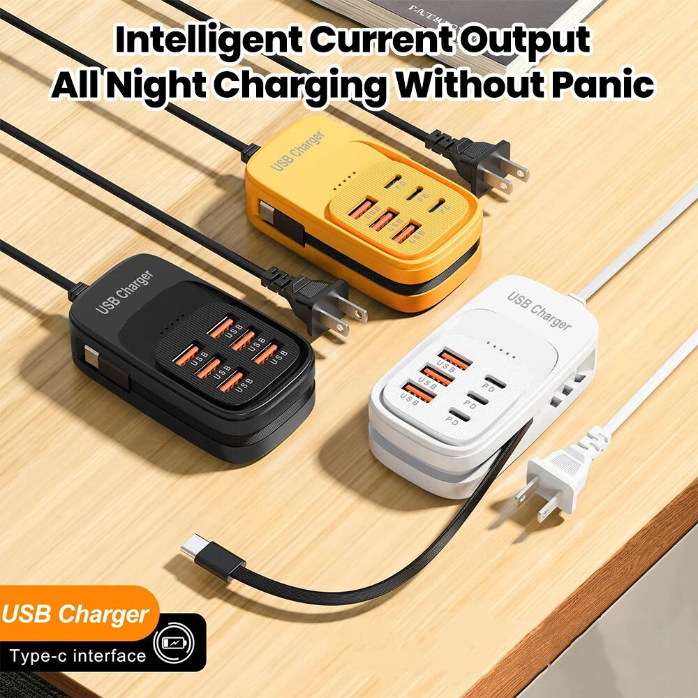 Estación de Carga USB 6 en 1 con Carga Rápida