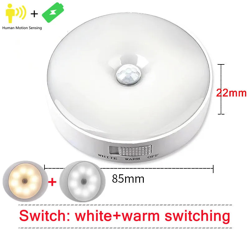 Lámpara LED con sensor de movimiento Recargable USB