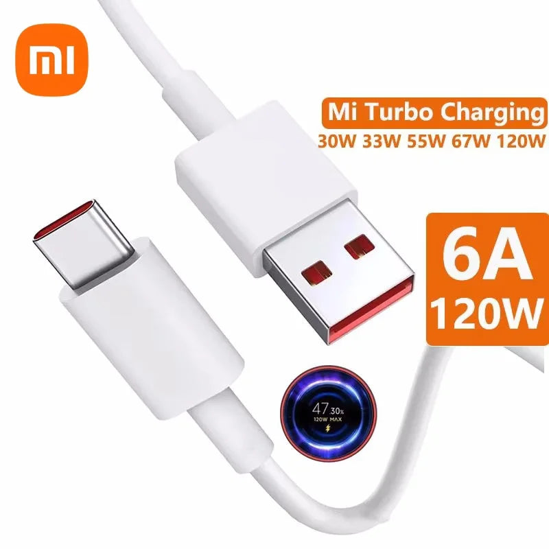 Cable Xiaomi Original USB-A a USB-C 120W 6A Turbo Charge