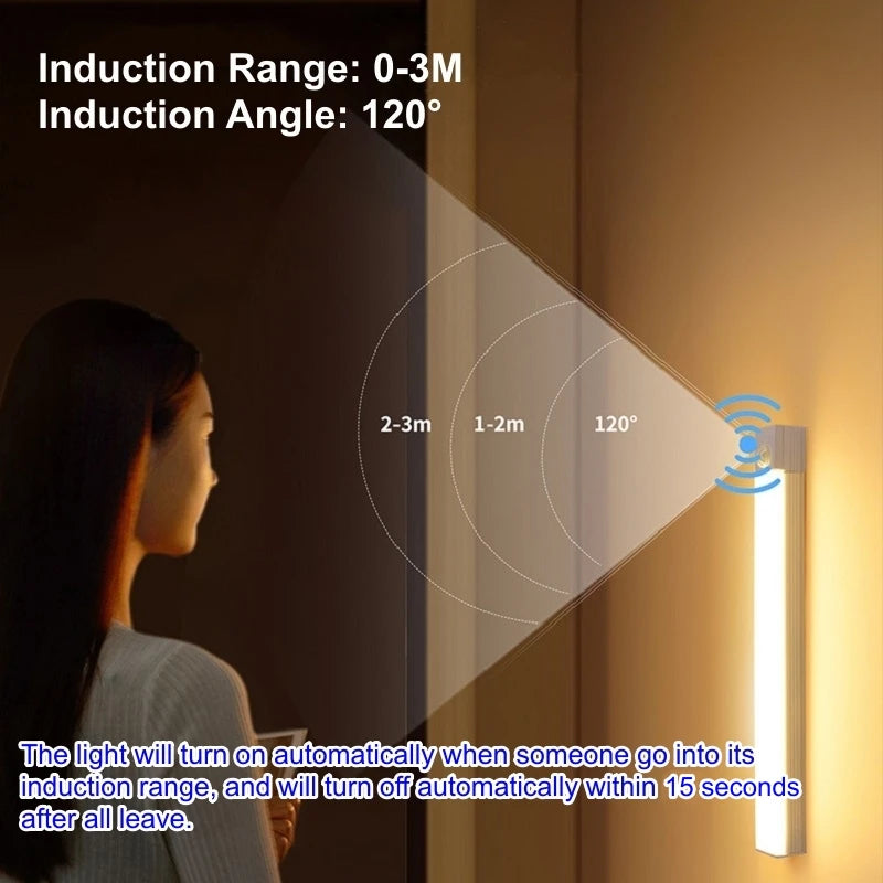 Luz LED Recargable USB con sensor de movimiento