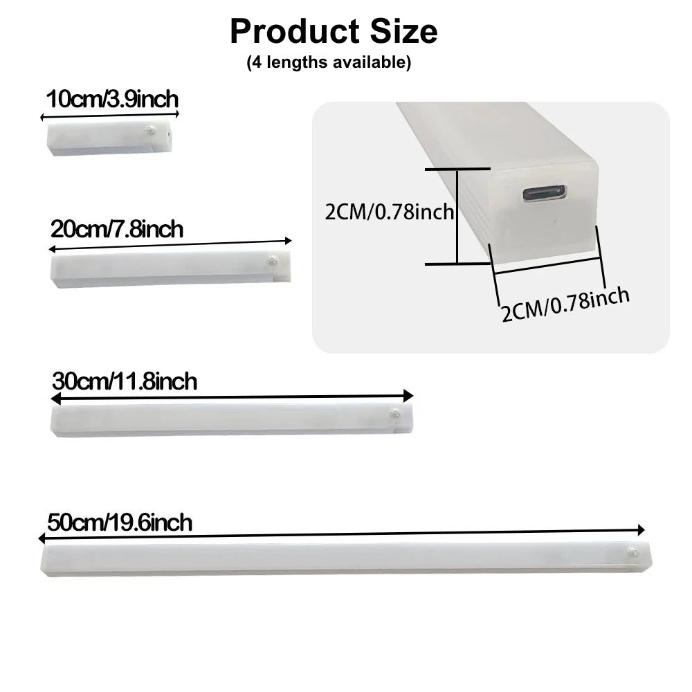 Luz LED Recargable USB con sensor de movimiento