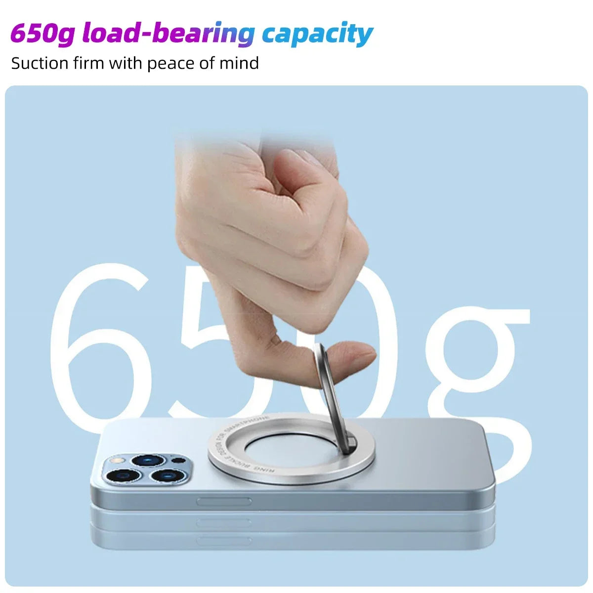 Anillo Magnético MagSafe para Celular Soporte Giratorio 360° con Agarre Seguro