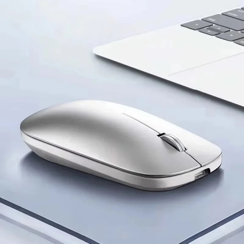Mouse Inalámbrico Recargable Bluetooth y 2.4G Silencioso con Carga USB Tipo C