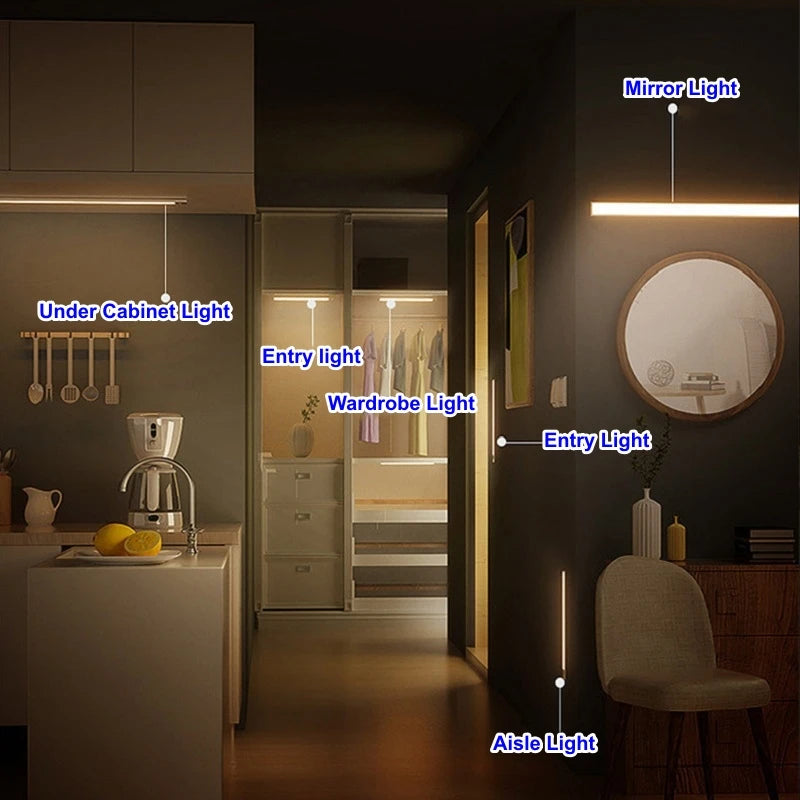 Luz LED Recargable USB con sensor de movimiento