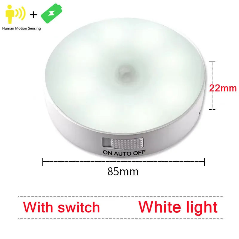 Lámpara LED con sensor de movimiento Recargable USB