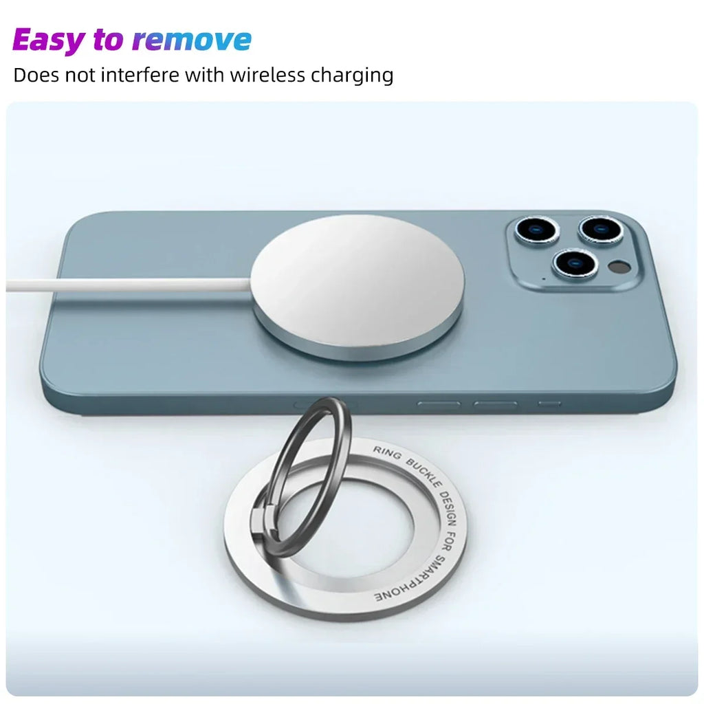 Anillo Magnético MagSafe para Celular Soporte Giratorio 360° con Agarre Seguro