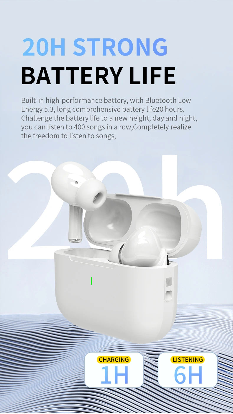 Audífonos Inalámbricos Bluetooth 5.3 A7 Pro TWS HiFi con Micrófono y Estuche de Carga