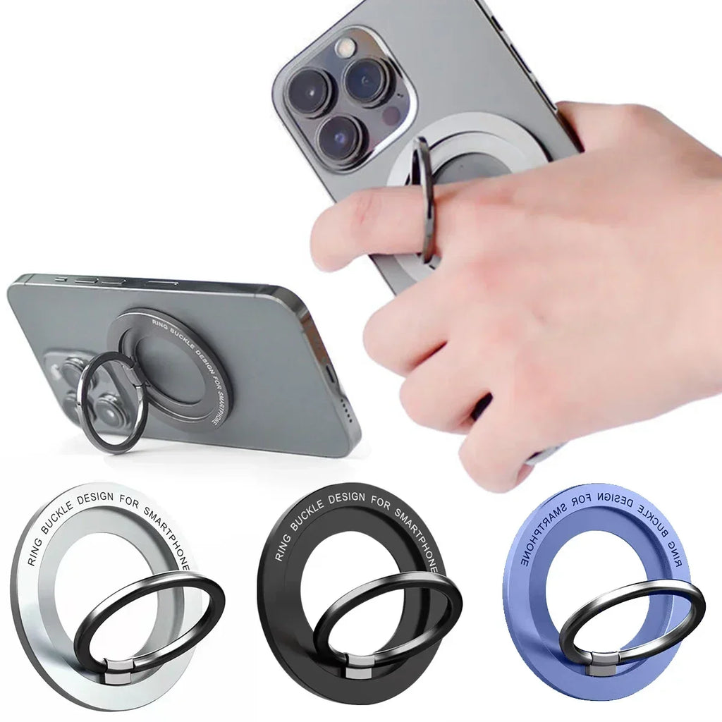 Anillo Magnético MagSafe para Celular Soporte Giratorio 360° con Agarre Seguro