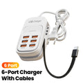 Estación de Carga USB 6 en 1 con Carga Rápida