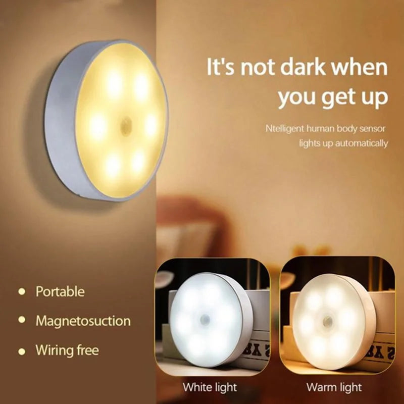 Lámpara LED con sensor de movimiento Recargable USB