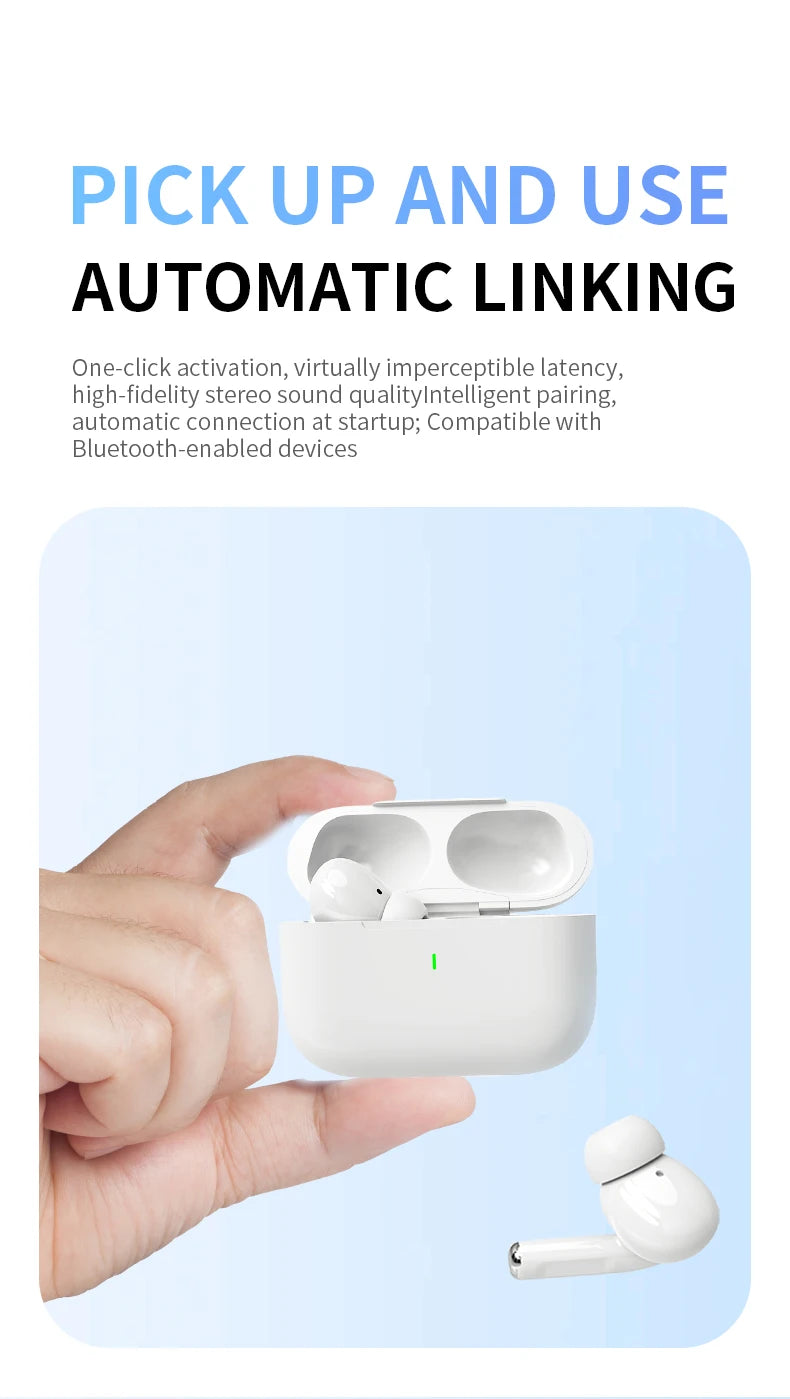 Audífonos Inalámbricos Bluetooth 5.3 A7 Pro TWS HiFi con Micrófono y Estuche de Carga