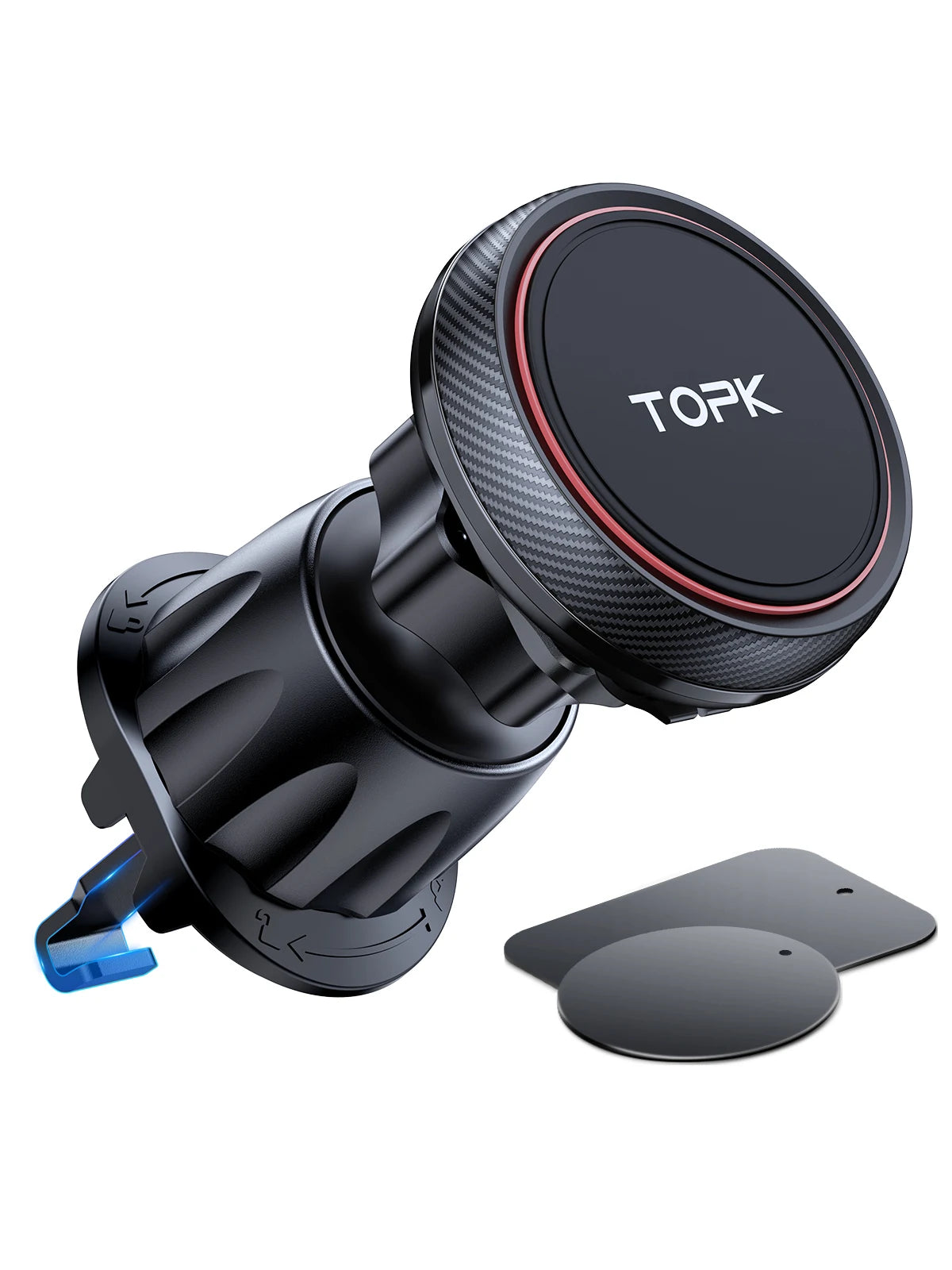 Soporte Magnético TOPK para celular de auto, 6 Imanes N52 y Rotación 360°