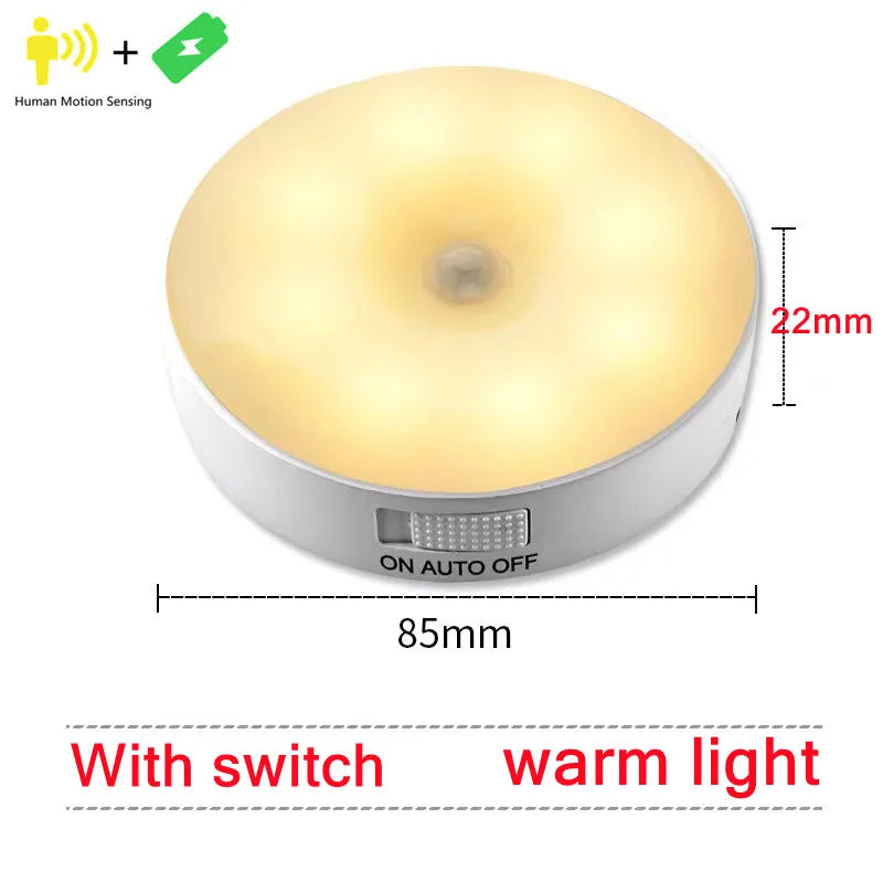 Lámpara LED con sensor de movimiento Recargable USB