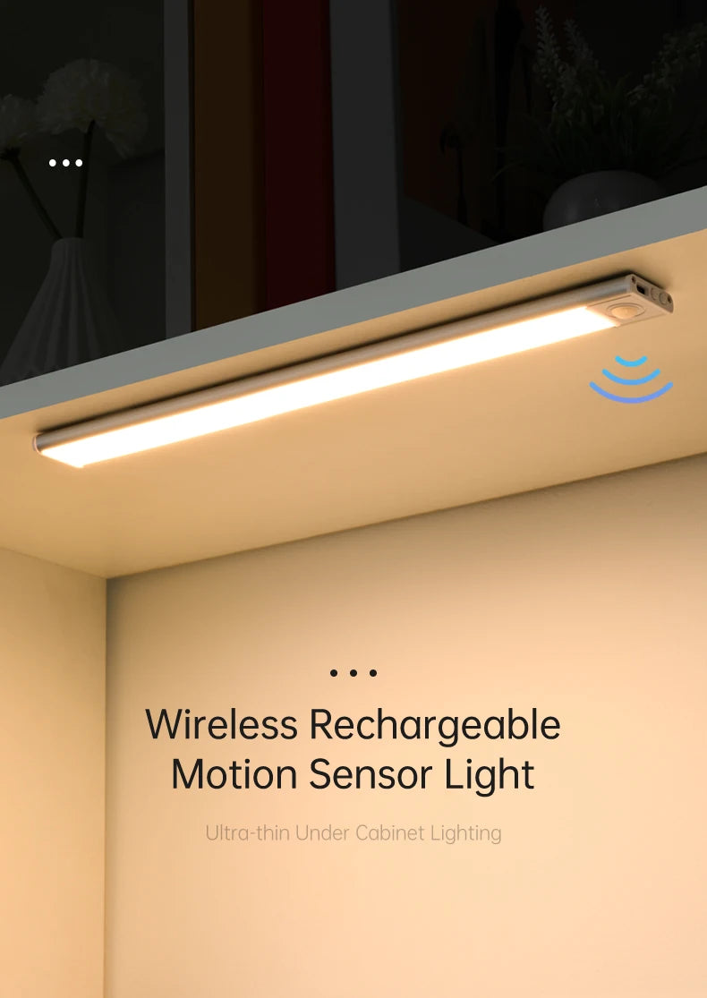 Luz LED Recargable USB con Sensor de Movimiento 50 cm