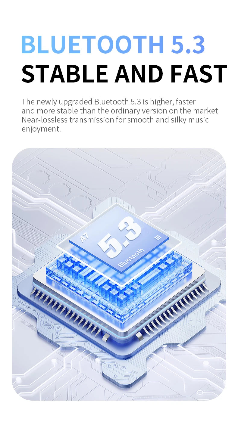Audífonos Inalámbricos Bluetooth 5.3 A7 Pro TWS HiFi con Micrófono y Estuche de Carga
