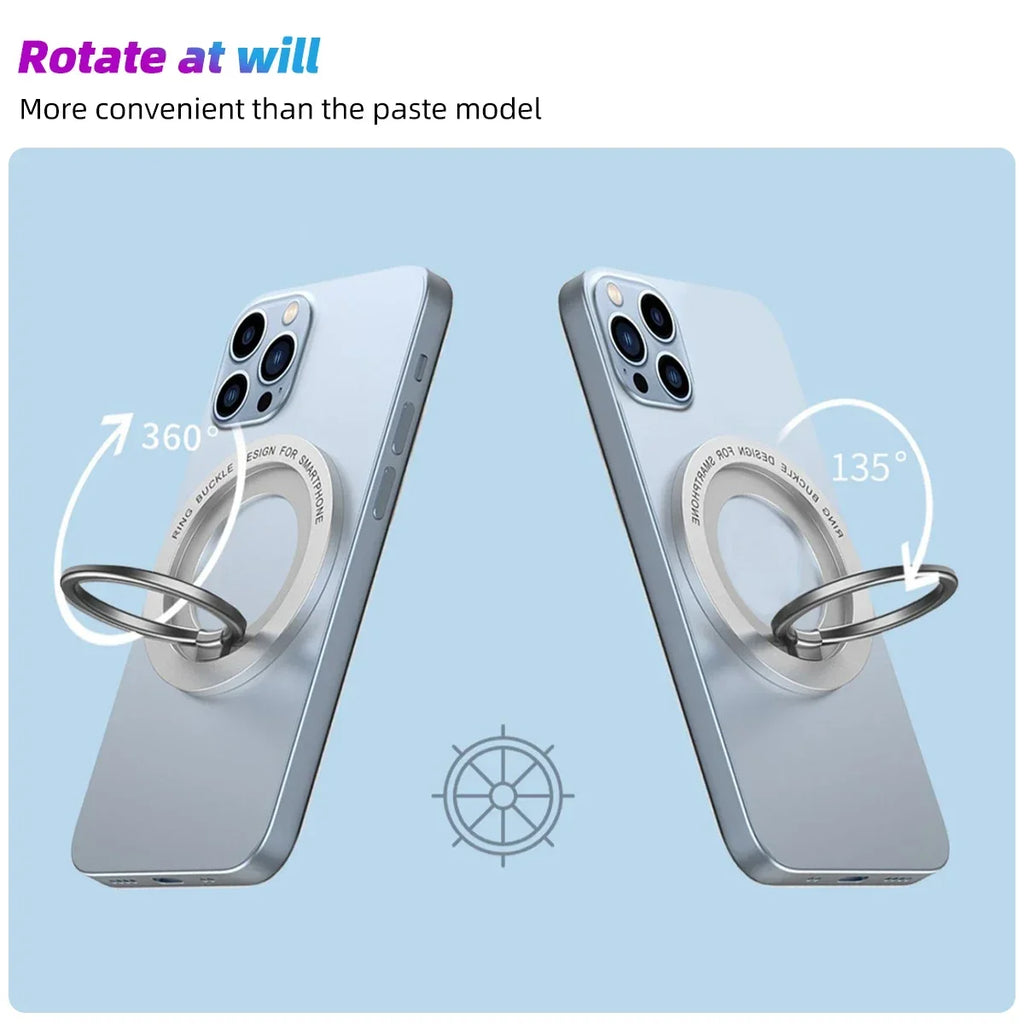 Anillo Magnético MagSafe para Celular Soporte Giratorio 360° con Agarre Seguro