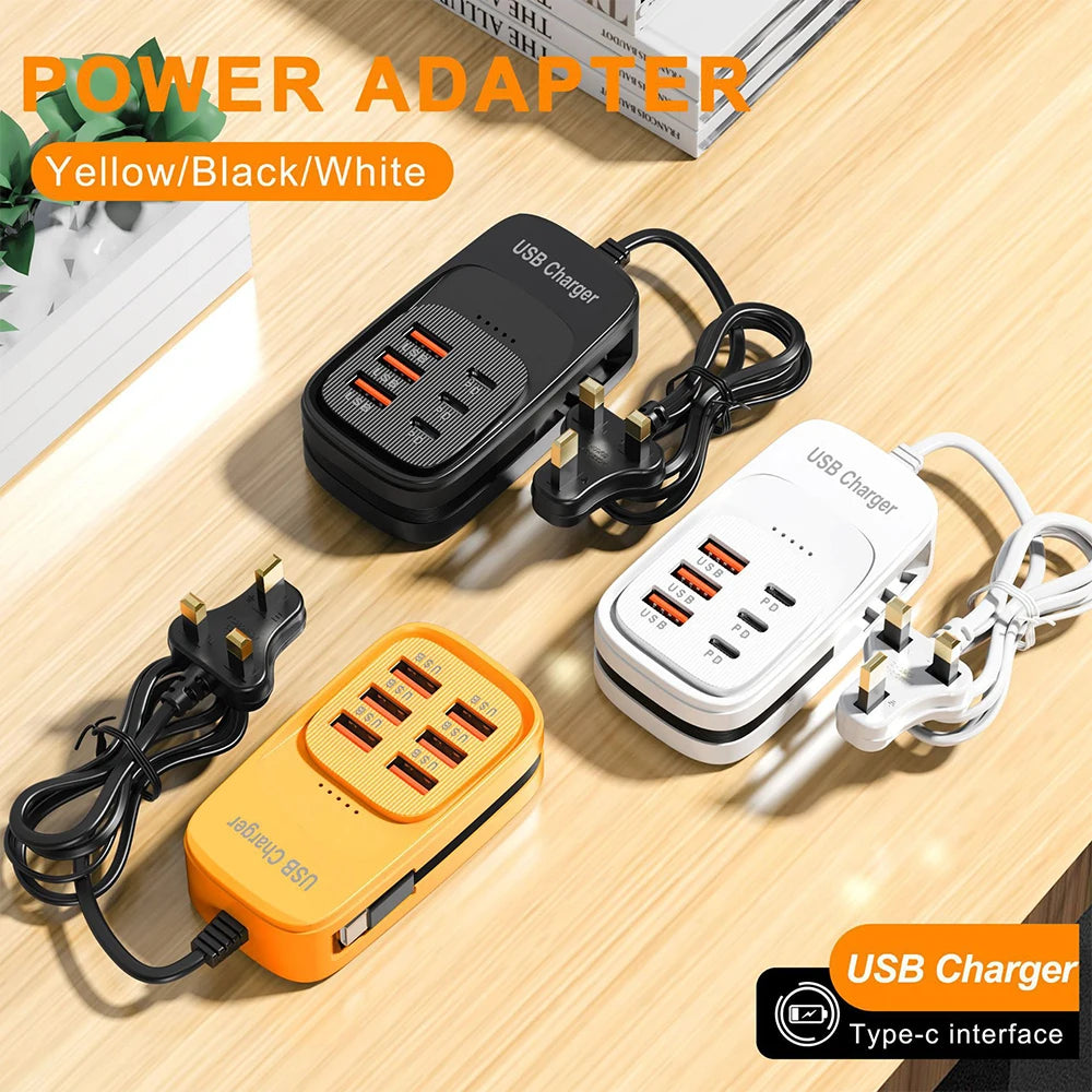 Estación de Carga USB 6 en 1 con Carga Rápida