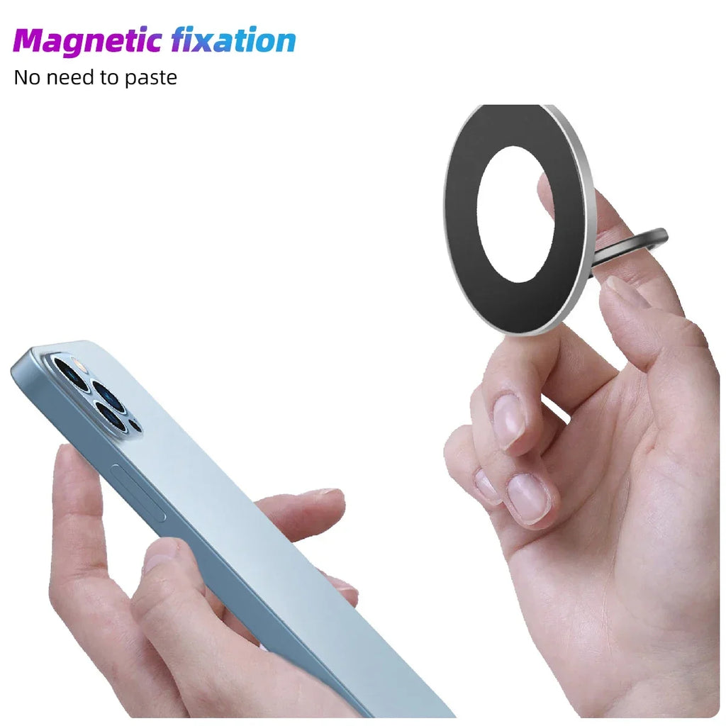 Anillo Magnético MagSafe para Celular Soporte Giratorio 360° con Agarre Seguro