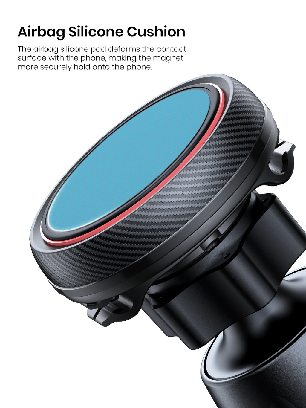 Soporte Magnético TOPK para celular de auto, 6 Imanes N52 y Rotación 360°